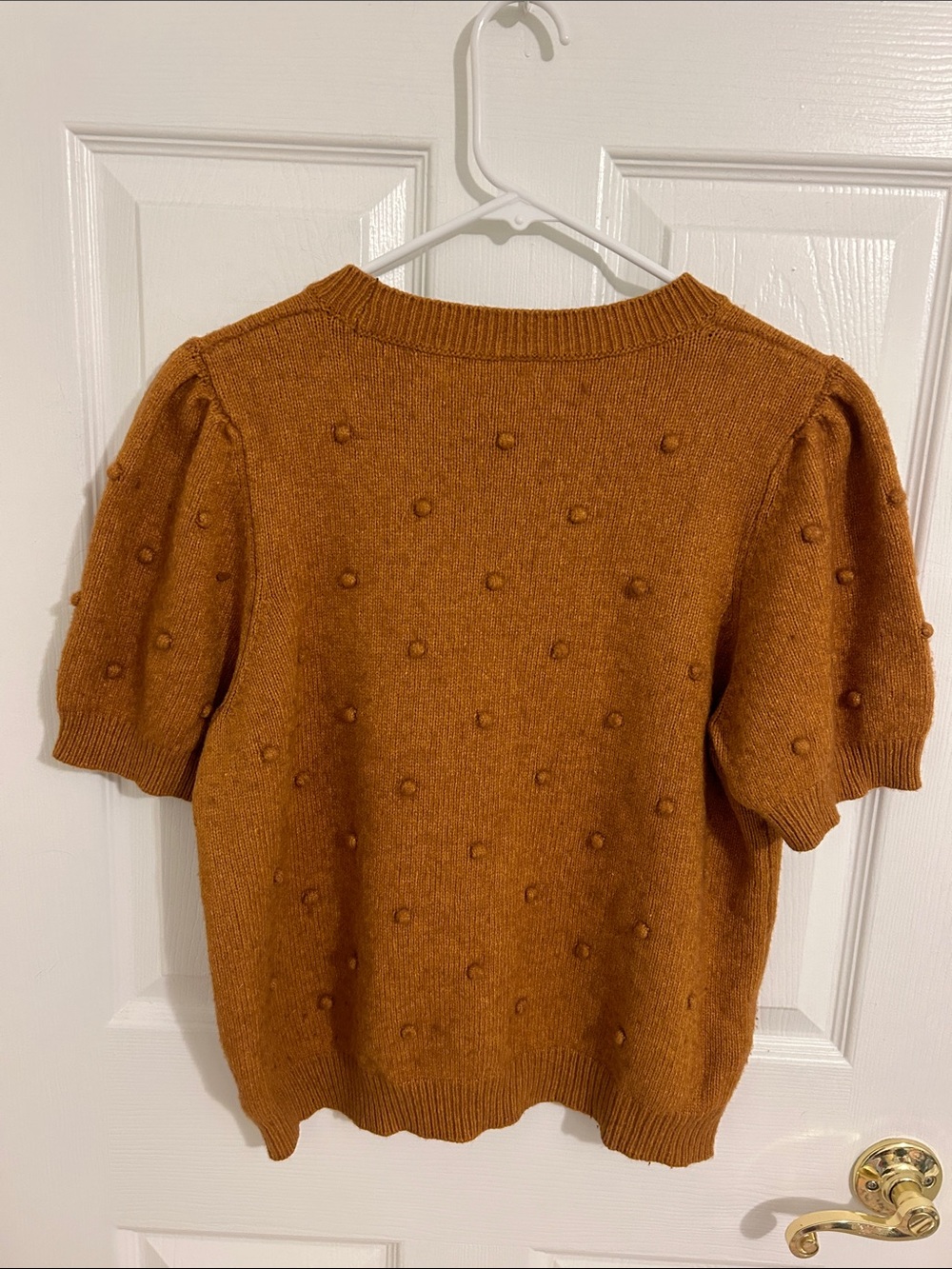 Anthropologie Pommed Pom Pom Short Sleeved Sweater Top Size XL Made in Italy - Picture 7 of 13